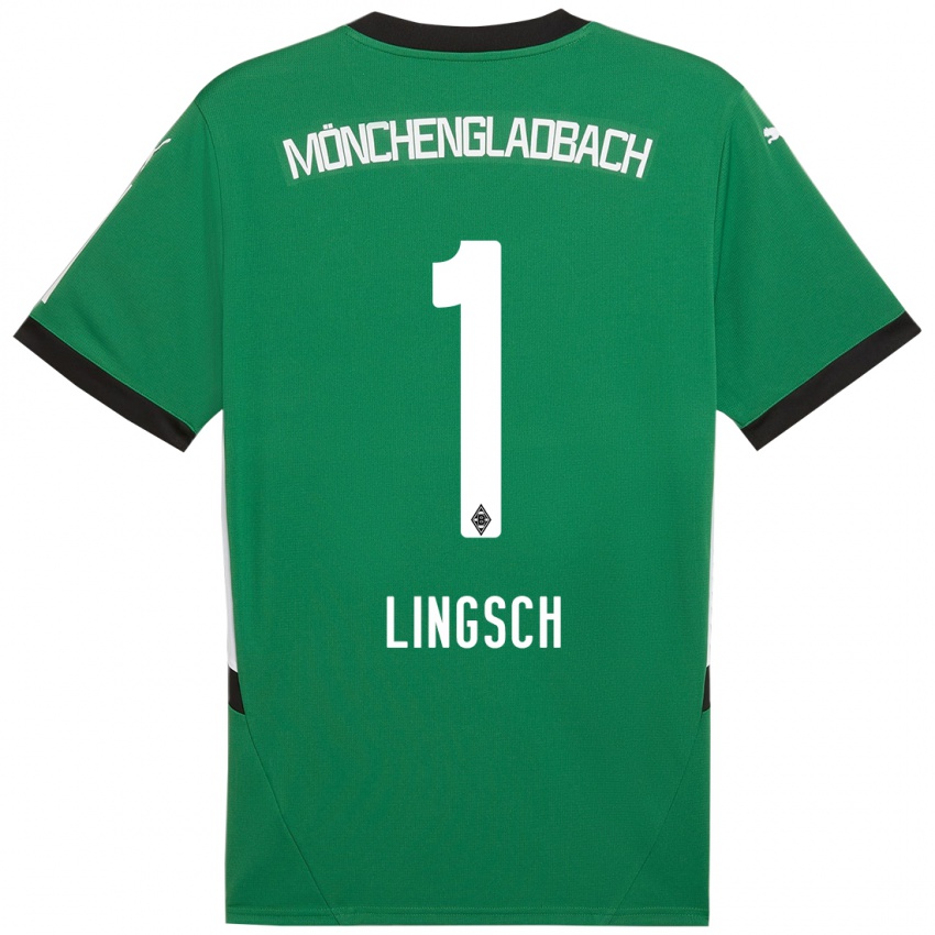 Niño Camiseta Tina Lingsch #1 Verde Blanco 2ª Equipación 2024/25 La Camisa México