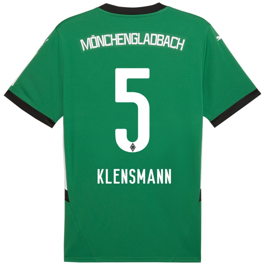 Niño Camiseta Paula Klensmann #5 Verde Blanco 2ª Equipación 2024/25 La Camisa México