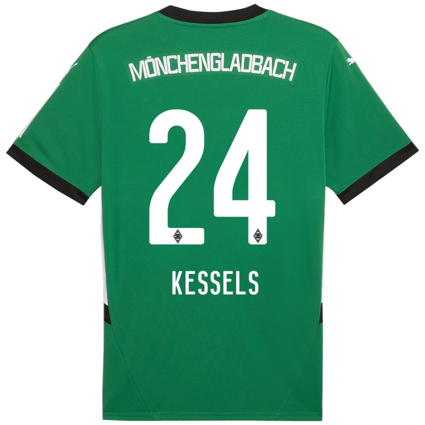 Niño Camiseta Imke Kessels #24 Verde Blanco 2ª Equipación 2024/25 La Camisa México