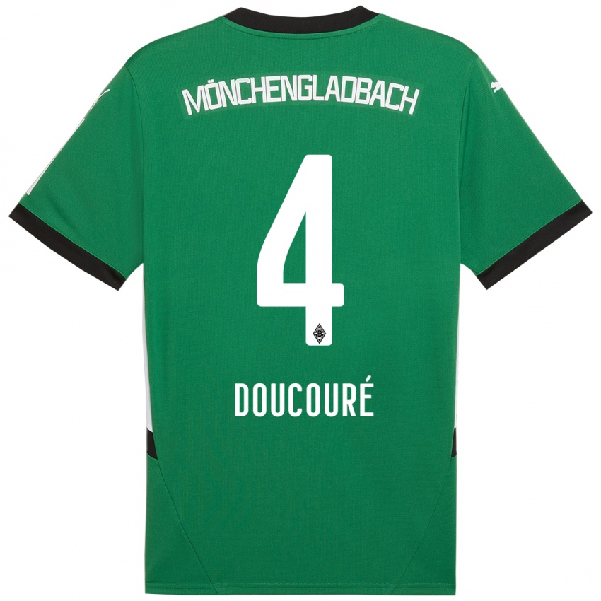 Niño Camiseta Mamadou Doucouré #4 Verde Blanco 2ª Equipación 2024/25 La Camisa México