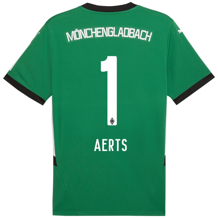 Niño Camiseta Liv Aerts #1 Verde Blanco 2ª Equipación 2024/25 La Camisa México