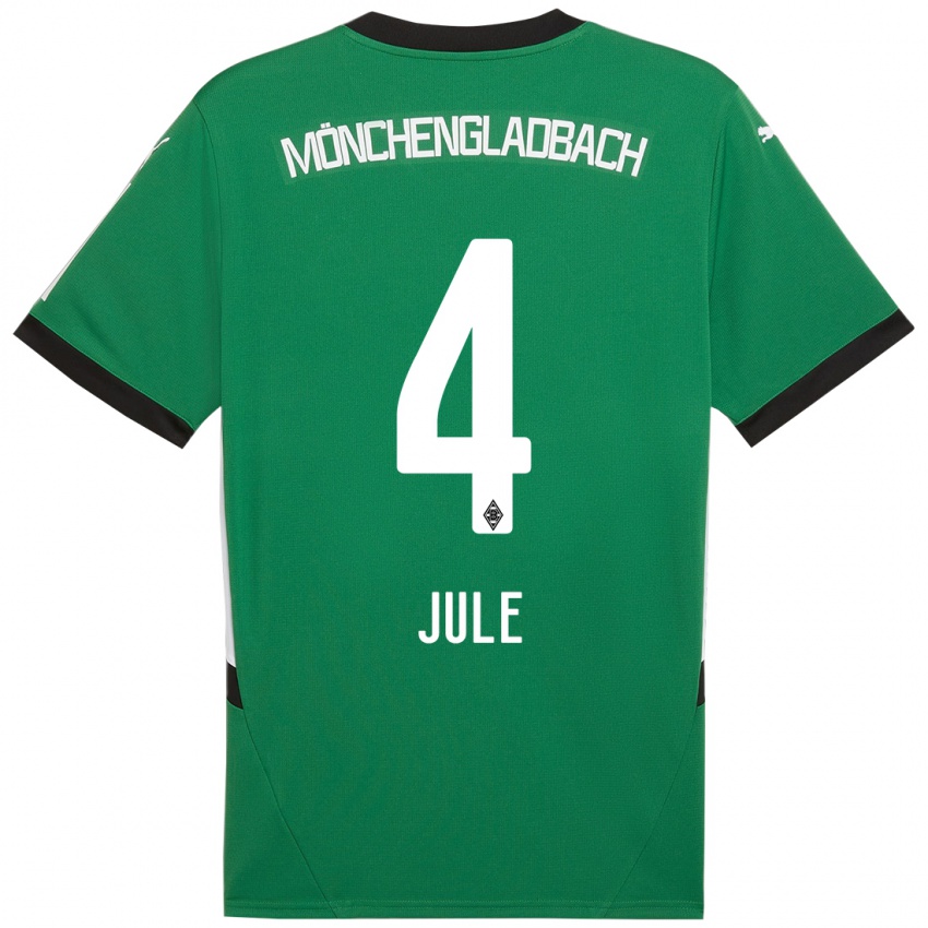 Niño Camiseta Jule Dallmann #4 Verde Blanco 2ª Equipación 2024/25 La Camisa México