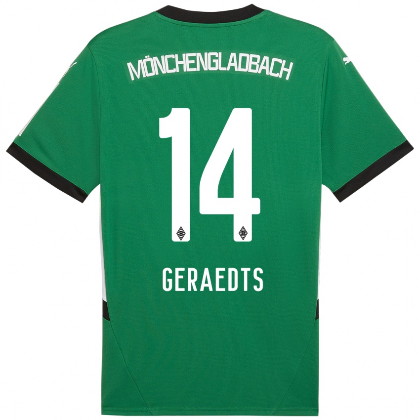 Niño Camiseta Kelsey Geraedts #14 Verde Blanco 2ª Equipación 2024/25 La Camisa México