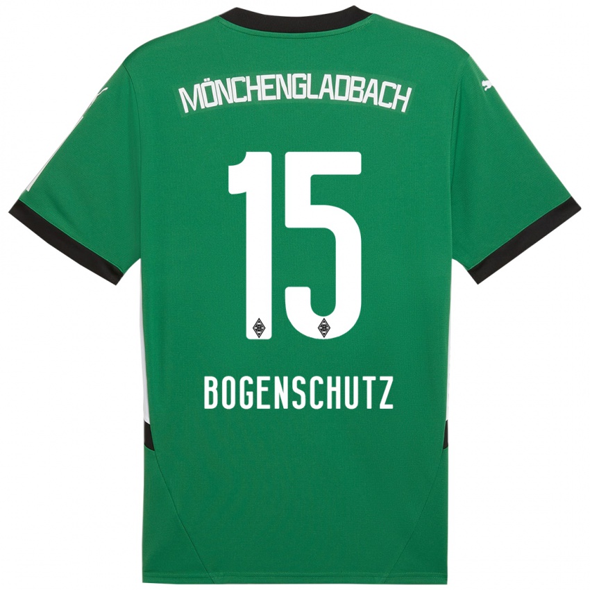 Niño Camiseta Kerstin Bogenschutz #15 Verde Blanco 2ª Equipación 2024/25 La Camisa México