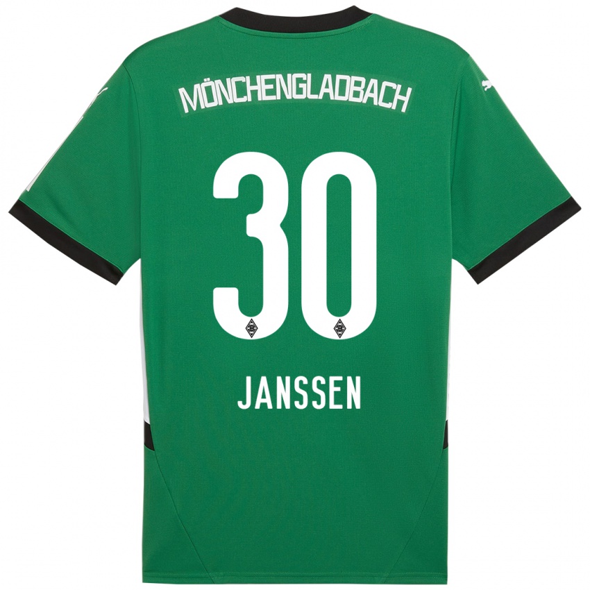 Niño Camiseta Annalena Janssen #30 Verde Blanco 2ª Equipación 2024/25 La Camisa México