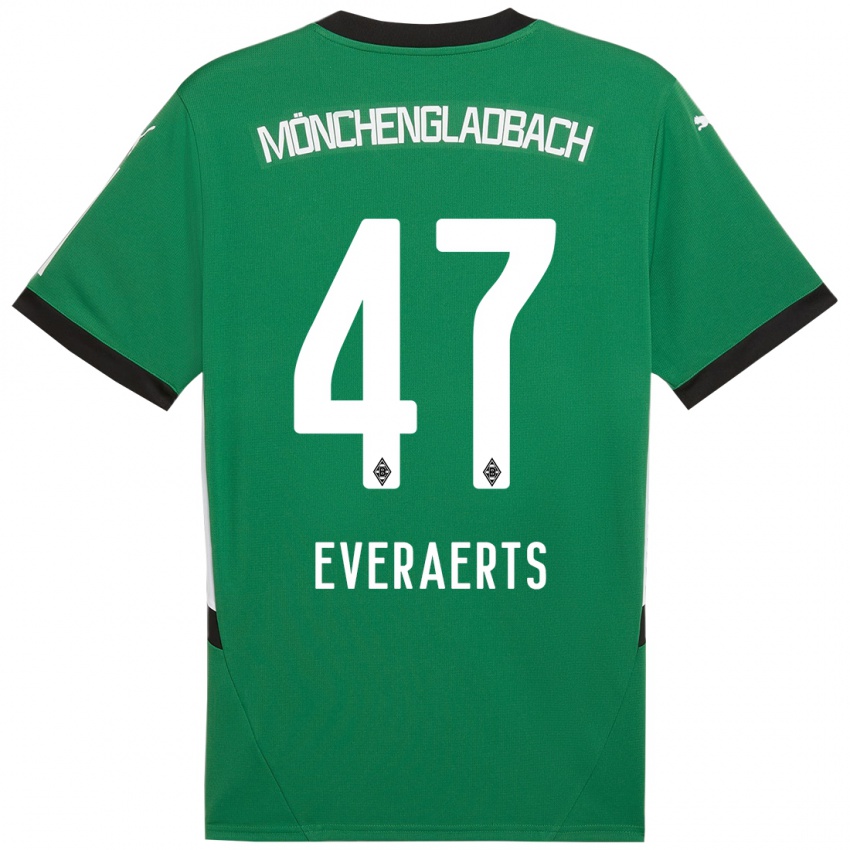 Niño Camiseta Kim Everaerts #47 Verde Blanco 2ª Equipación 2024/25 La Camisa México