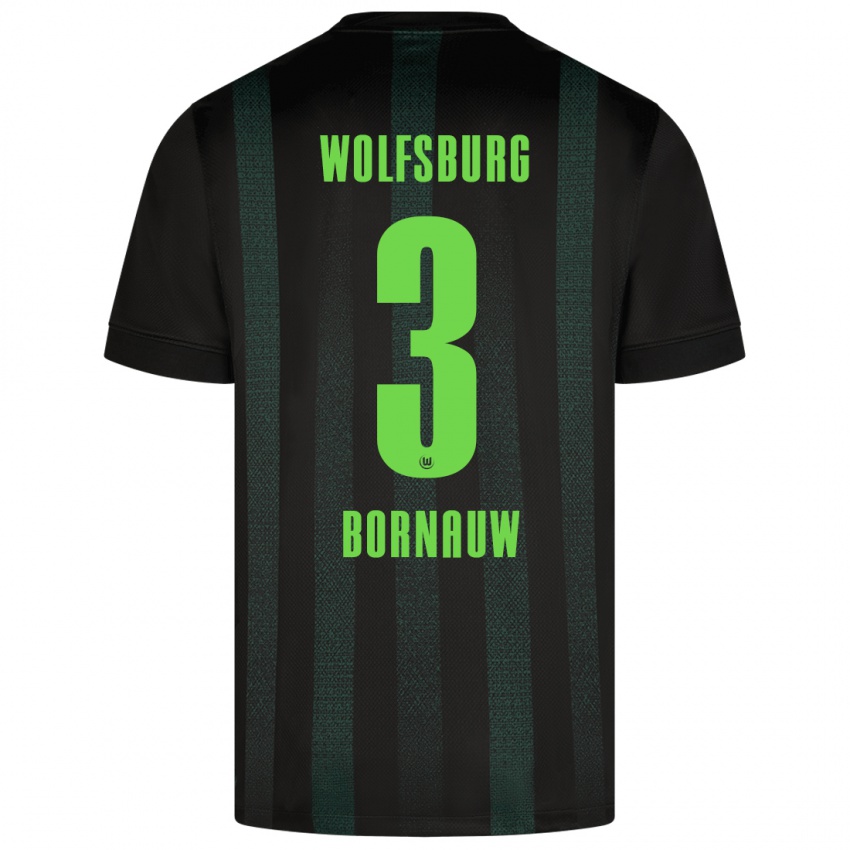 Niño Camiseta Sebastiaan Bornauw #3 Verde Oscuro 2ª Equipación 2024/25 La Camisa México