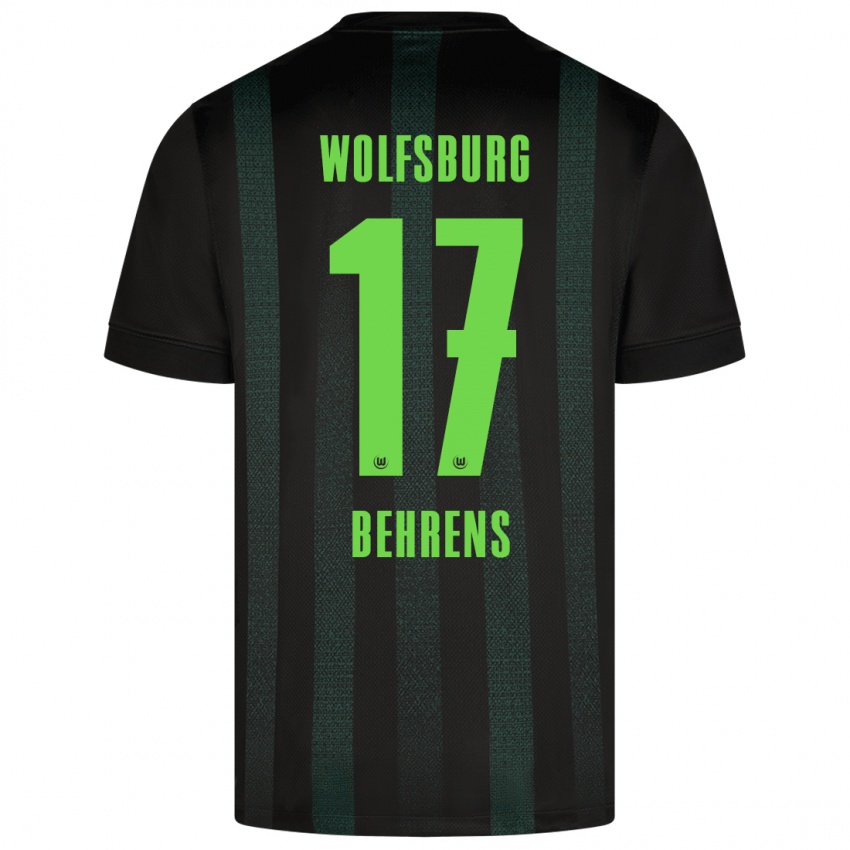 Niño Camiseta Kevin Behrens #17 Verde Oscuro 2ª Equipación 2024/25 La Camisa México