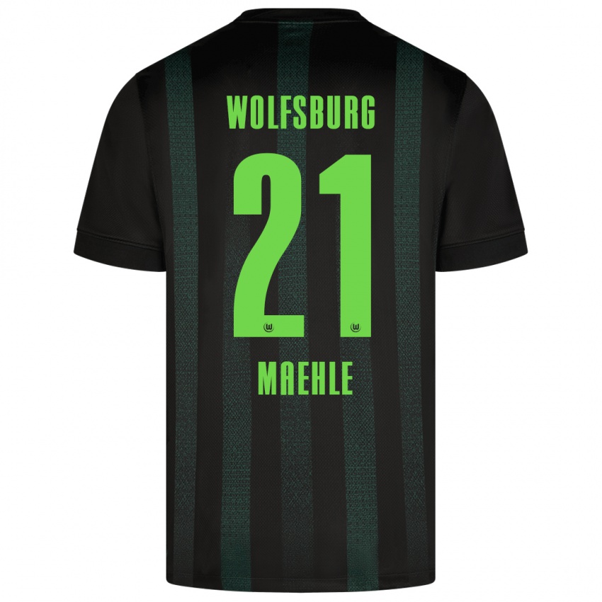 Niño Camiseta Joakim Maehle #21 Verde Oscuro 2ª Equipación 2024/25 La Camisa México