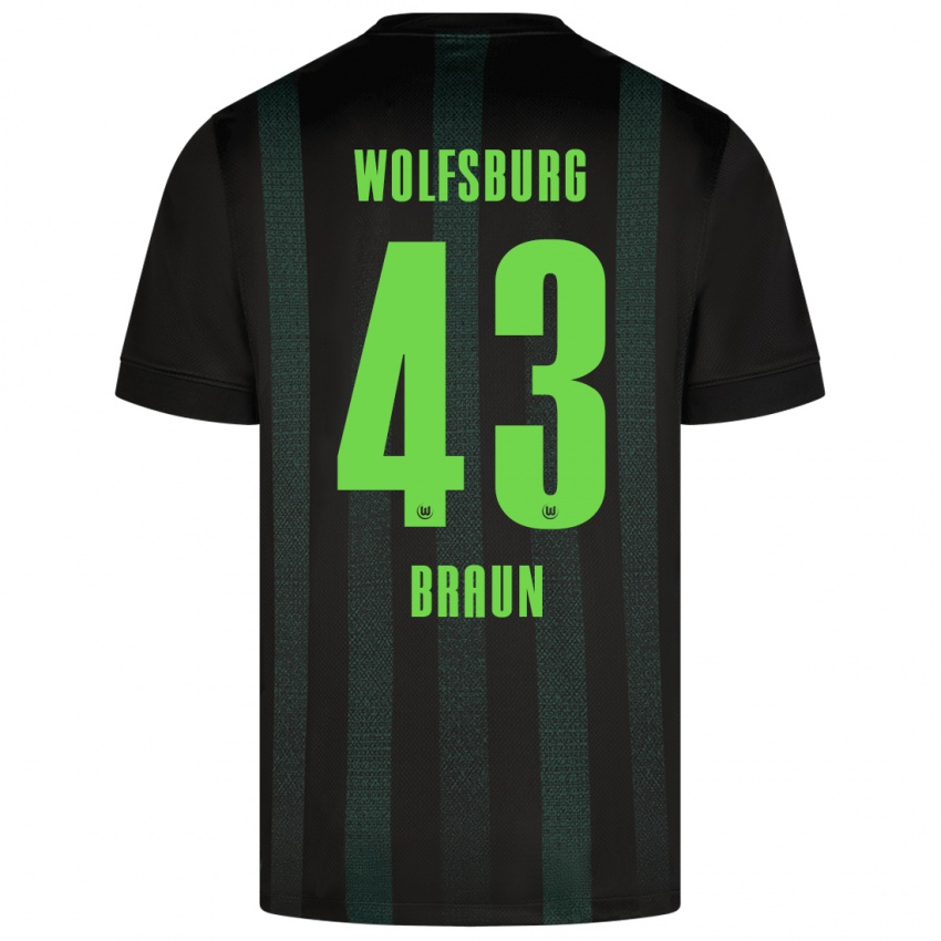 Niño Camiseta Manuel Braun #43 Verde Oscuro 2ª Equipación 2024/25 La Camisa México