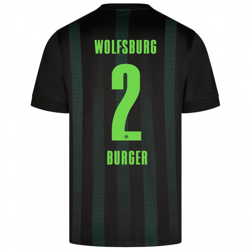 Niño Camiseta Jan Bürger #2 Verde Oscuro 2ª Equipación 2024/25 La Camisa México