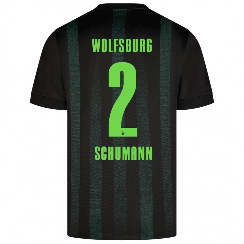 Niño Camiseta Anton Schumann #2 Verde Oscuro 2ª Equipación 2024/25 La Camisa México