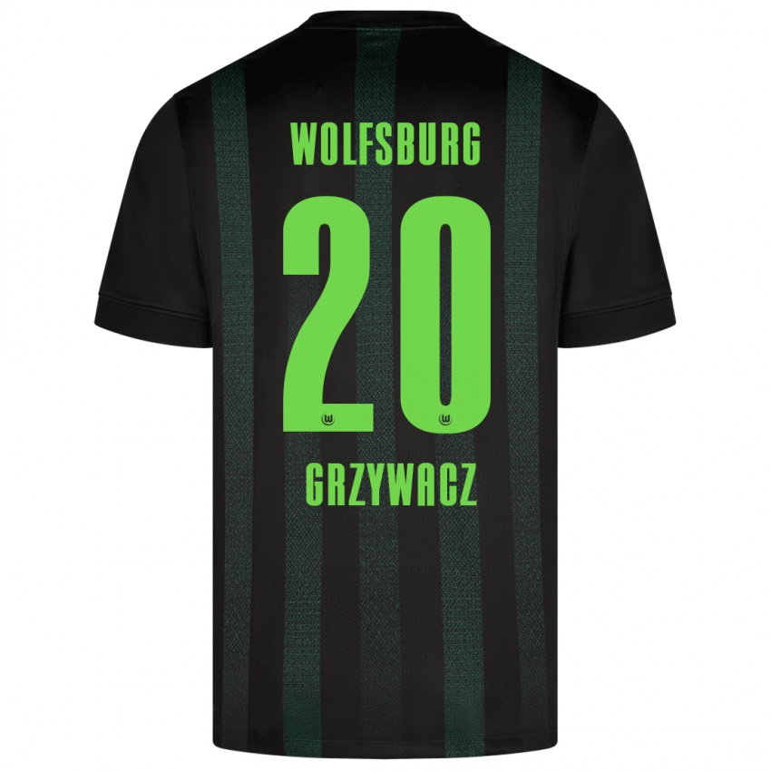 Niño Camiseta Eryk Grzywacz #20 Verde Oscuro 2ª Equipación 2024/25 La Camisa México