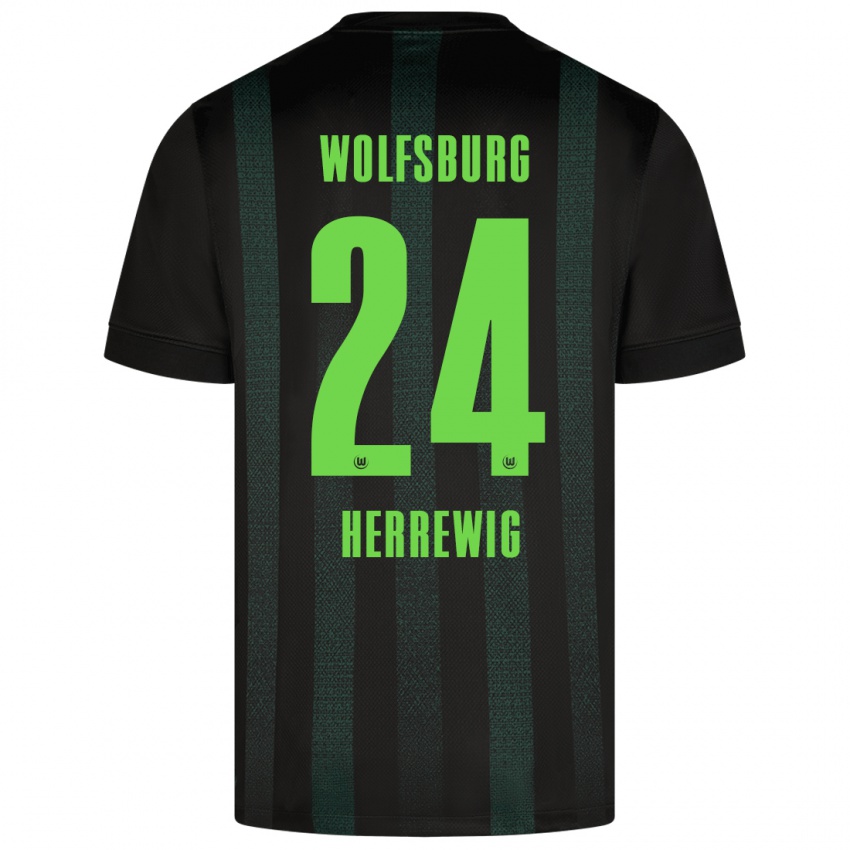 Niño Camiseta Max Herrewig #24 Verde Oscuro 2ª Equipación 2024/25 La Camisa México