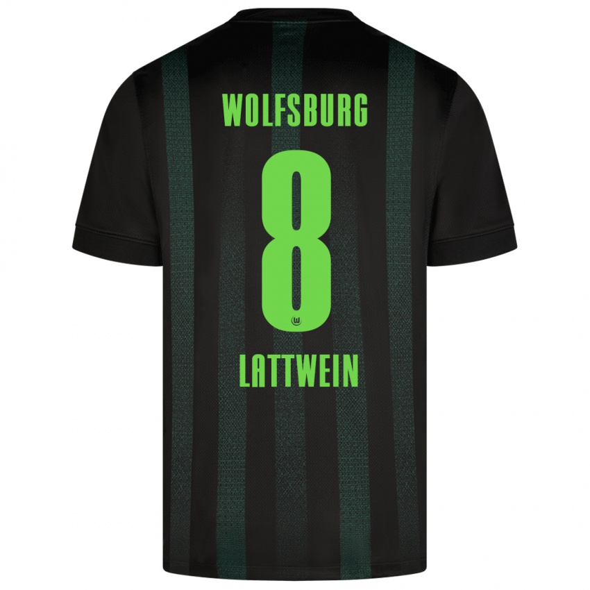 Niño Camiseta Lena Lattwein #8 Verde Oscuro 2ª Equipación 2024/25 La Camisa México