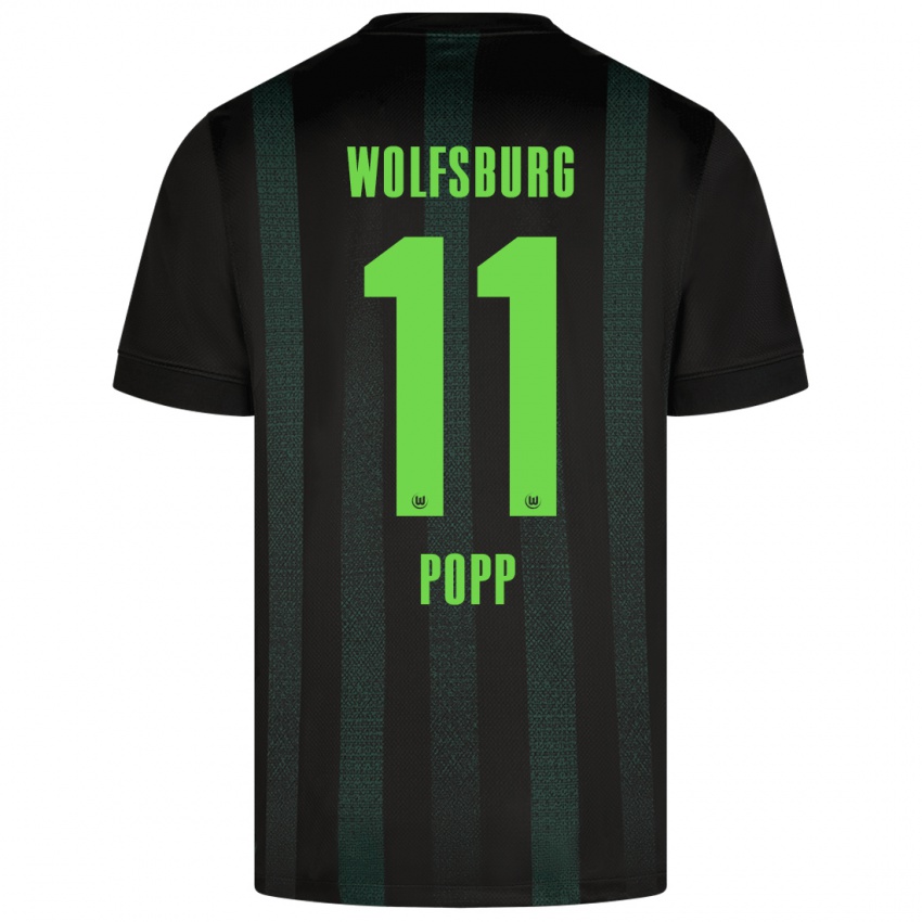 Niño Camiseta Alexandra Popp #11 Verde Oscuro 2ª Equipación 2024/25 La Camisa México