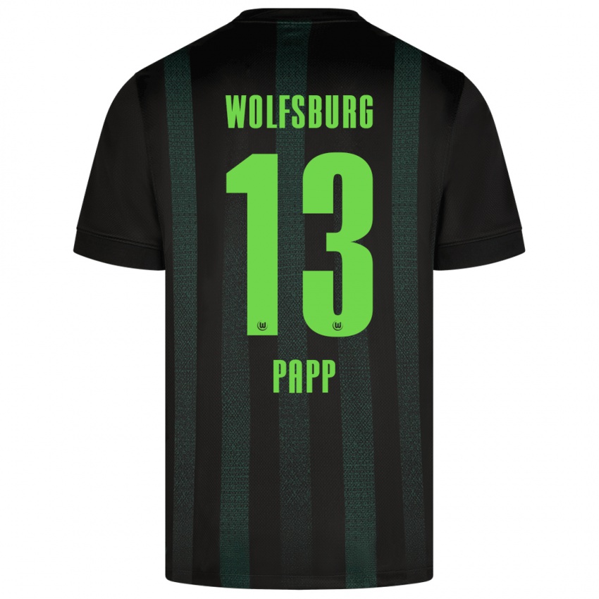 Niño Camiseta Luca Papp #13 Verde Oscuro 2ª Equipación 2024/25 La Camisa México