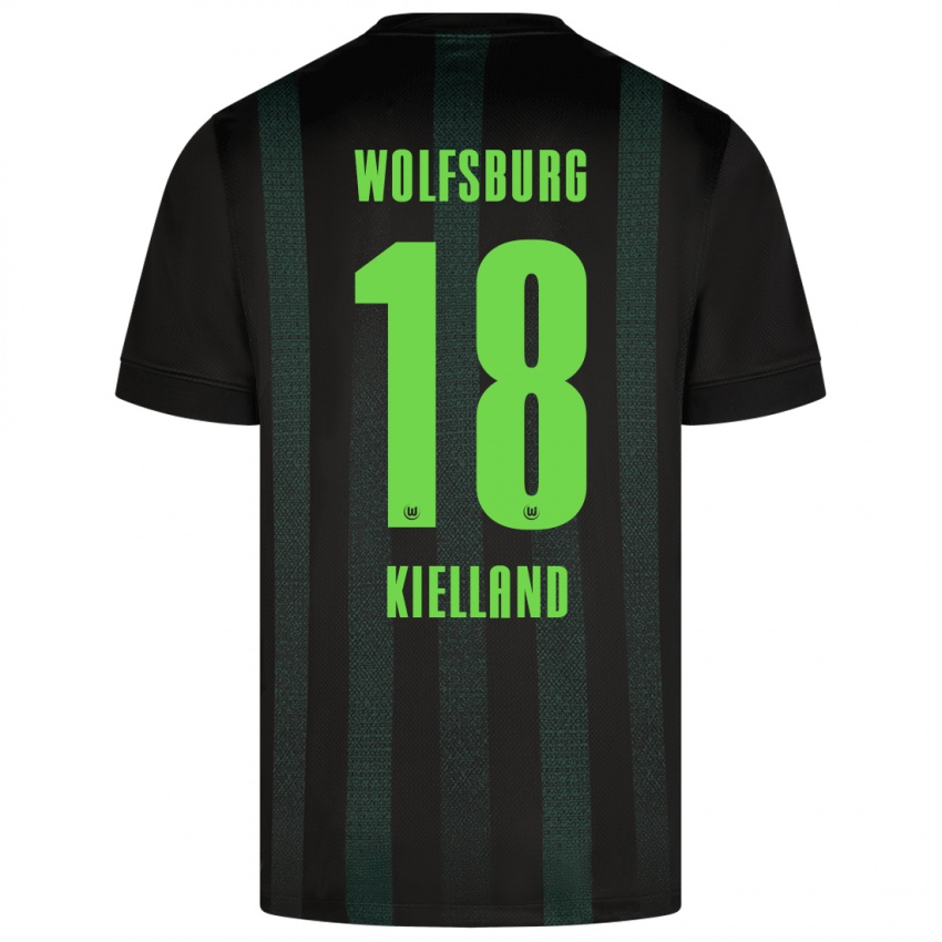 Niño Camiseta Justine Kielland #18 Verde Oscuro 2ª Equipación 2024/25 La Camisa México