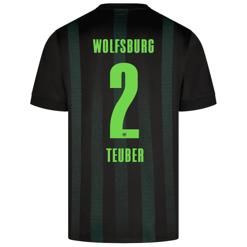 Niño Camiseta Julius Teuber #2 Verde Oscuro 2ª Equipación 2024/25 La Camisa México