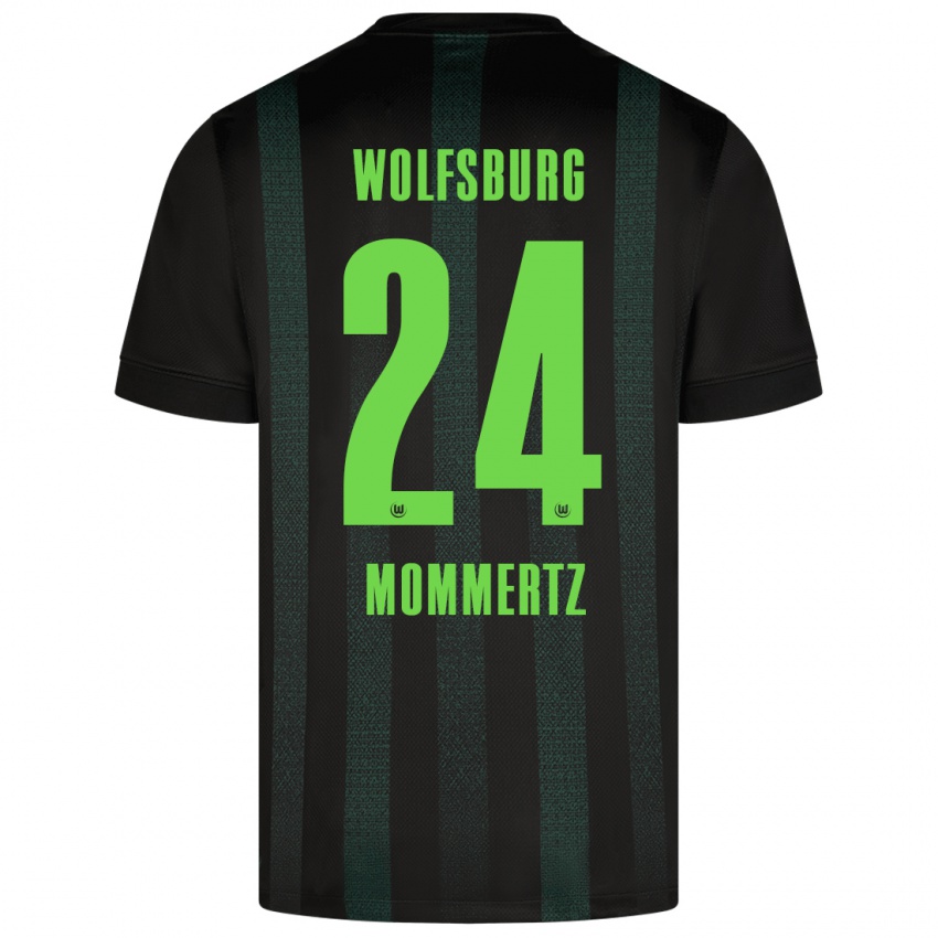 Niño Camiseta Benjamin Mommertz #24 Verde Oscuro 2ª Equipación 2024/25 La Camisa México