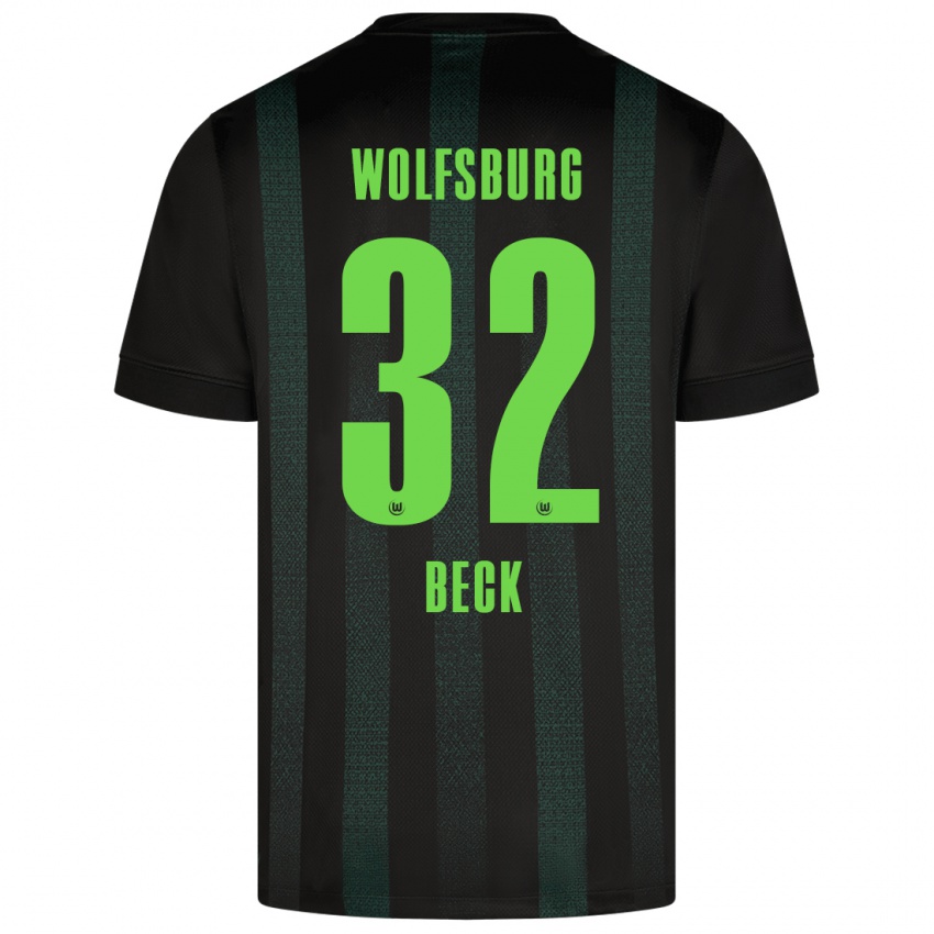 Niño Camiseta Kiara Beck #32 Verde Oscuro 2ª Equipación 2024/25 La Camisa México