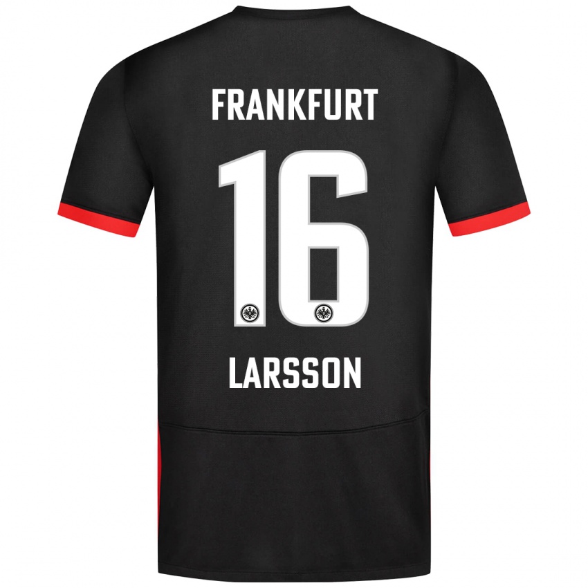 Niño Camiseta Hugo Larsson #16 Negro 2ª Equipación 2024/25 La Camisa México