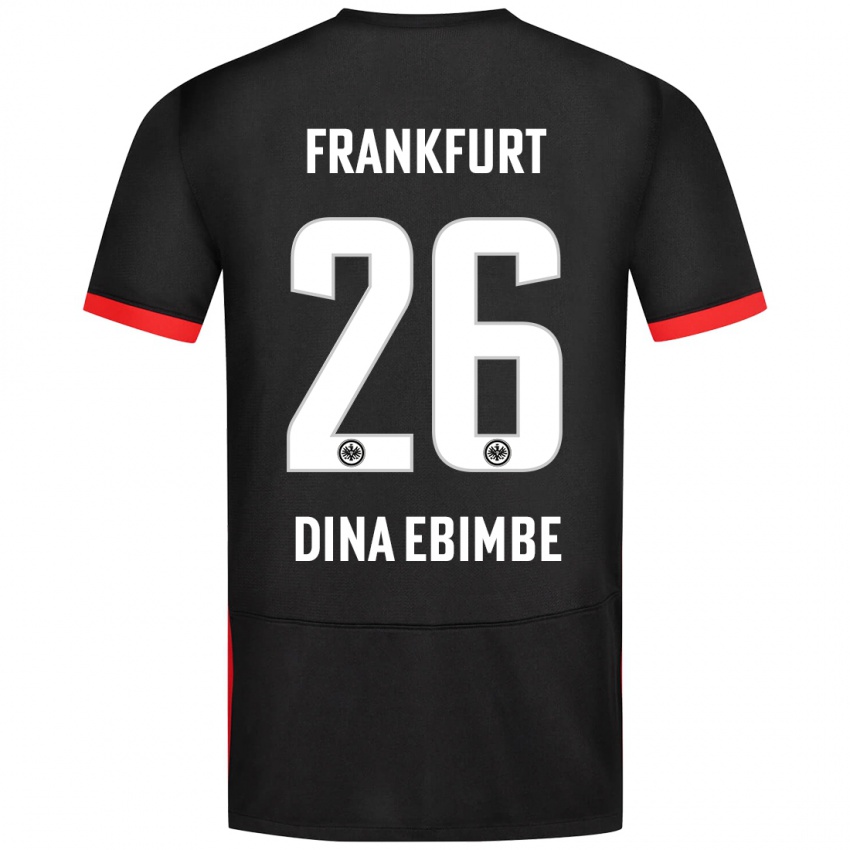 Niño Camiseta Junior Dina Ebimbe #26 Negro 2ª Equipación 2024/25 La Camisa México