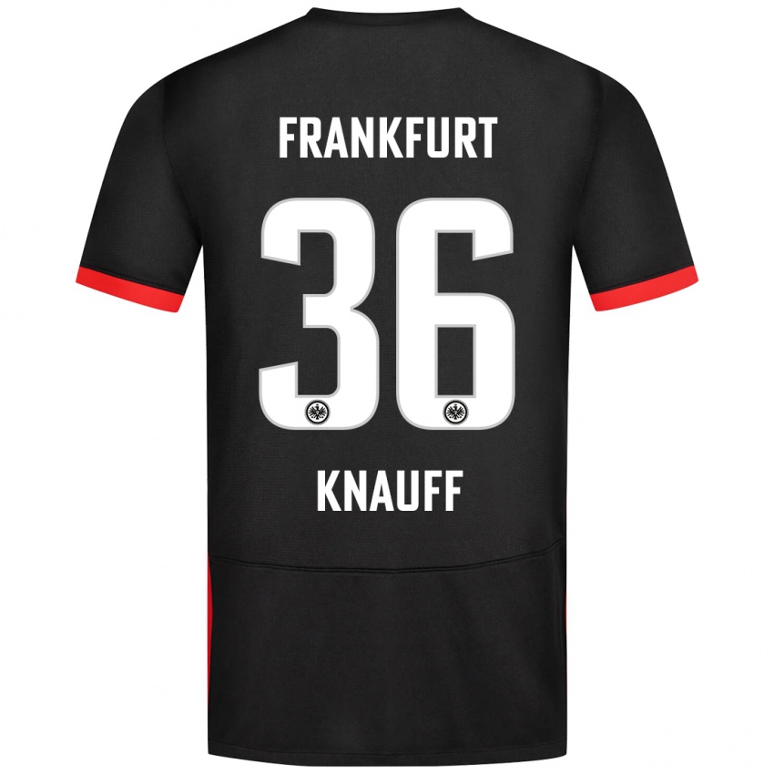 Niño Camiseta Ansgar Knauff #36 Negro 2ª Equipación 2024/25 La Camisa México