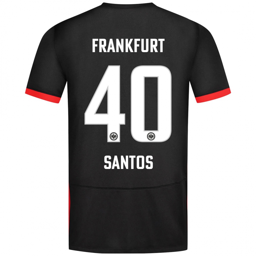 Niño Camiseta Kauã Santos #40 Negro 2ª Equipación 2024/25 La Camisa México