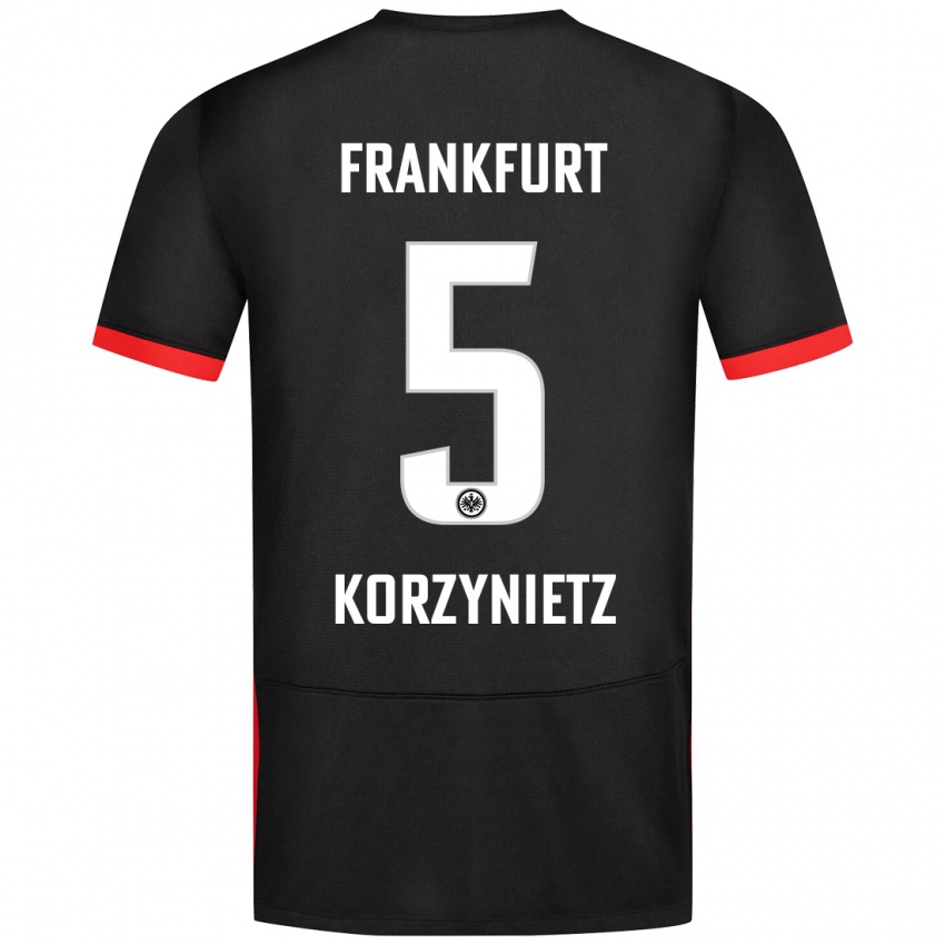 Niño Camiseta Jaden Korzynietz #5 Negro 2ª Equipación 2024/25 La Camisa México