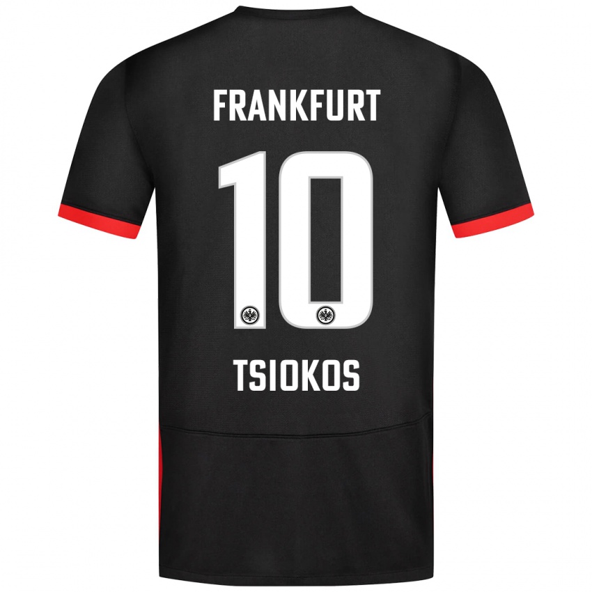 Niño Camiseta Leonidas Ilias Tsiokos #10 Negro 2ª Equipación 2024/25 La Camisa México