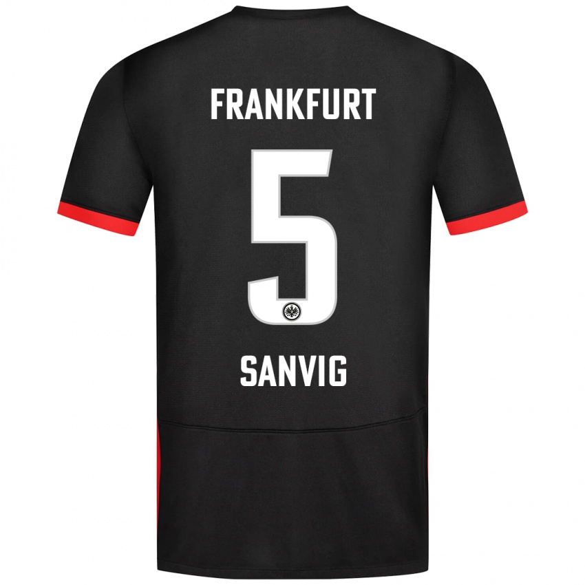 Niño Camiseta Pernille Sanvig #5 Negro 2ª Equipación 2024/25 La Camisa México