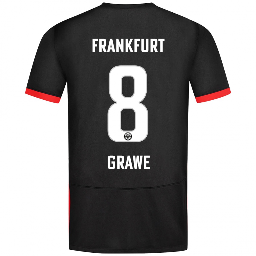 Niño Camiseta Lisanne Gräwe #8 Negro 2ª Equipación 2024/25 La Camisa México