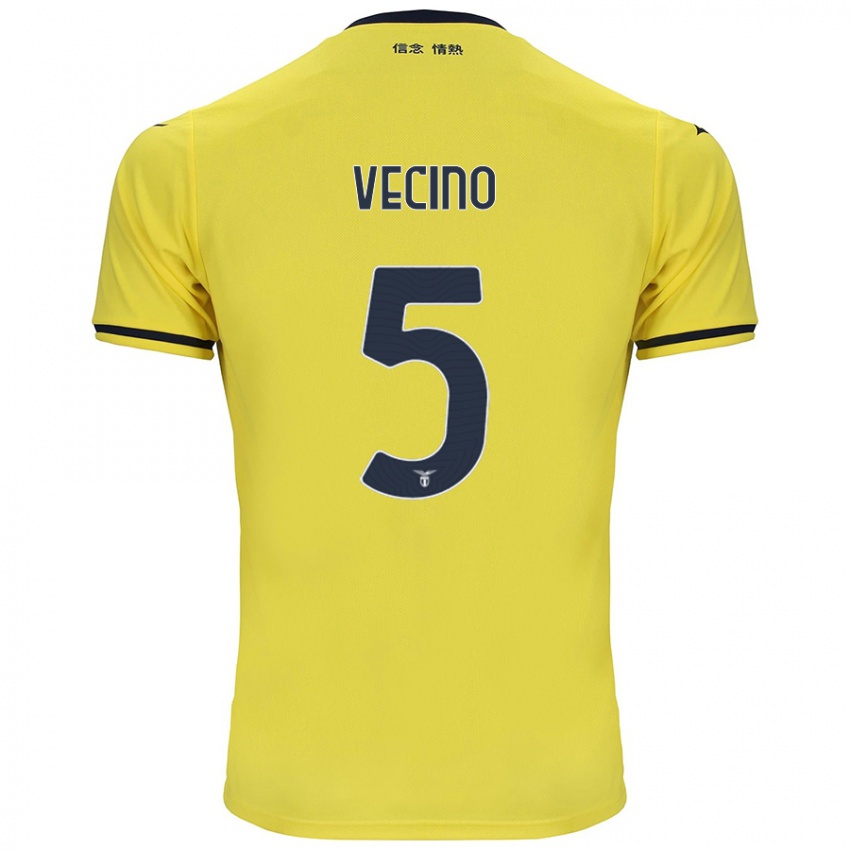 Niño Camiseta Matías Vecino #5 Amarillo 2ª Equipación 2024/25 La Camisa México