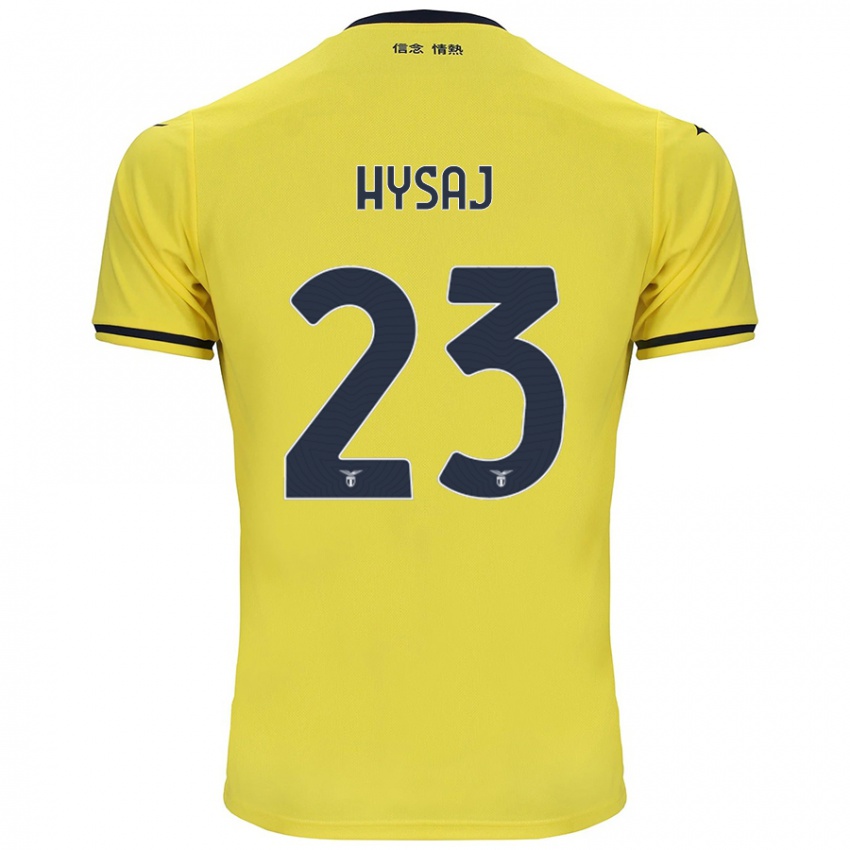 Niño Camiseta Elseid Hysaj #23 Amarillo 2ª Equipación 2024/25 La Camisa México