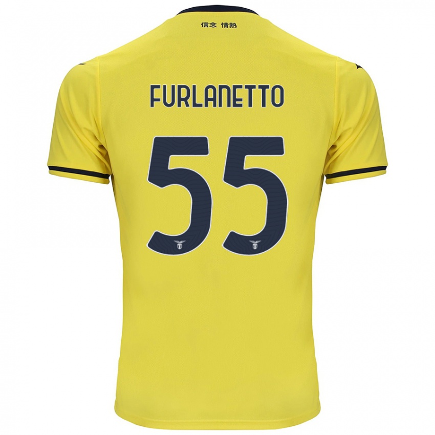 Niño Camiseta Alessio Furlanetto #55 Amarillo 2ª Equipación 2024/25 La Camisa México