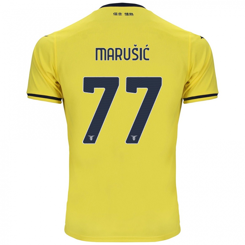 Niño Camiseta Adam Marusic #77 Amarillo 2ª Equipación 2024/25 La Camisa México