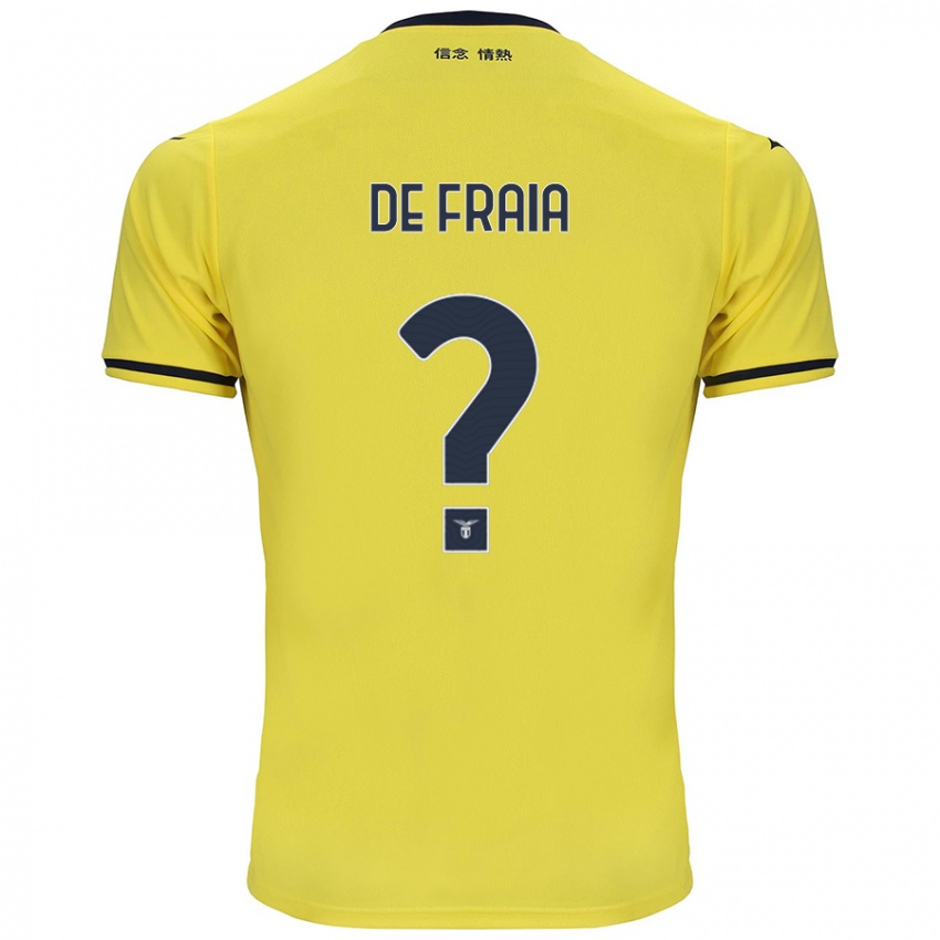 Niño Camiseta Davide De Fraia #0 Amarillo 2ª Equipación 2024/25 La Camisa México