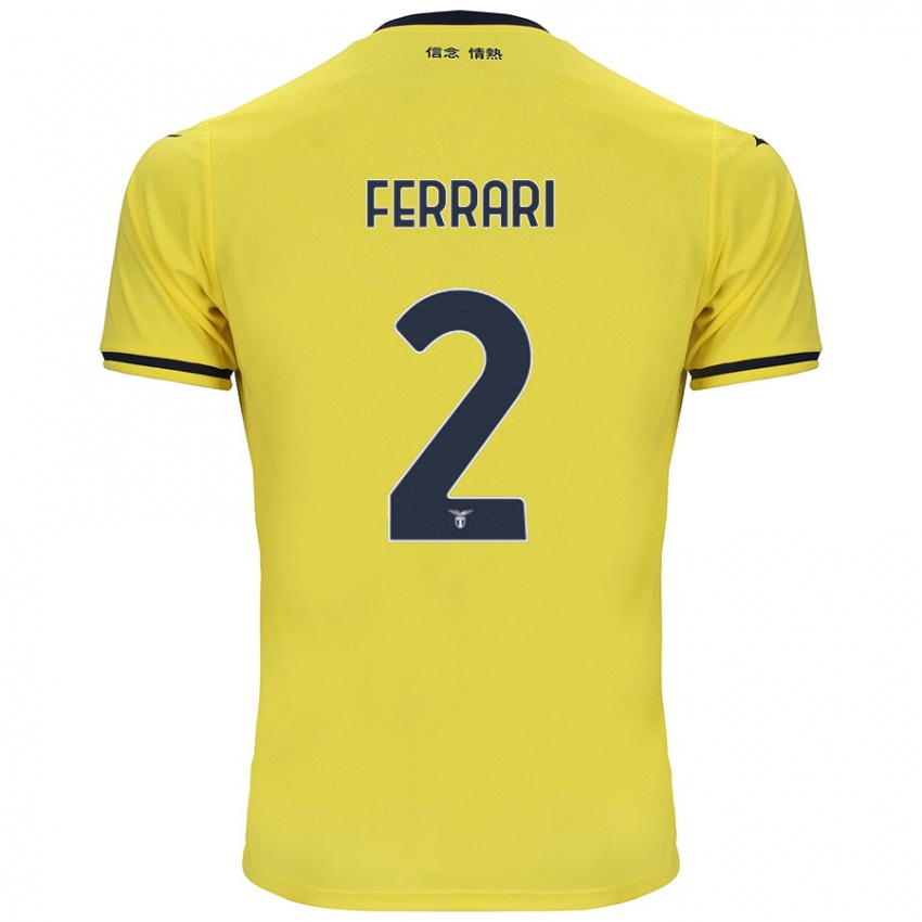 Niño Camiseta Lorenzo Ferrari #2 Amarillo 2ª Equipación 2024/25 La Camisa México