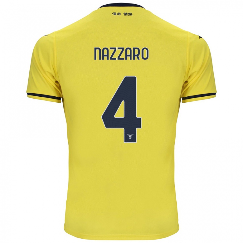 Niño Camiseta Marco Nazzaro #4 Amarillo 2ª Equipación 2024/25 La Camisa México