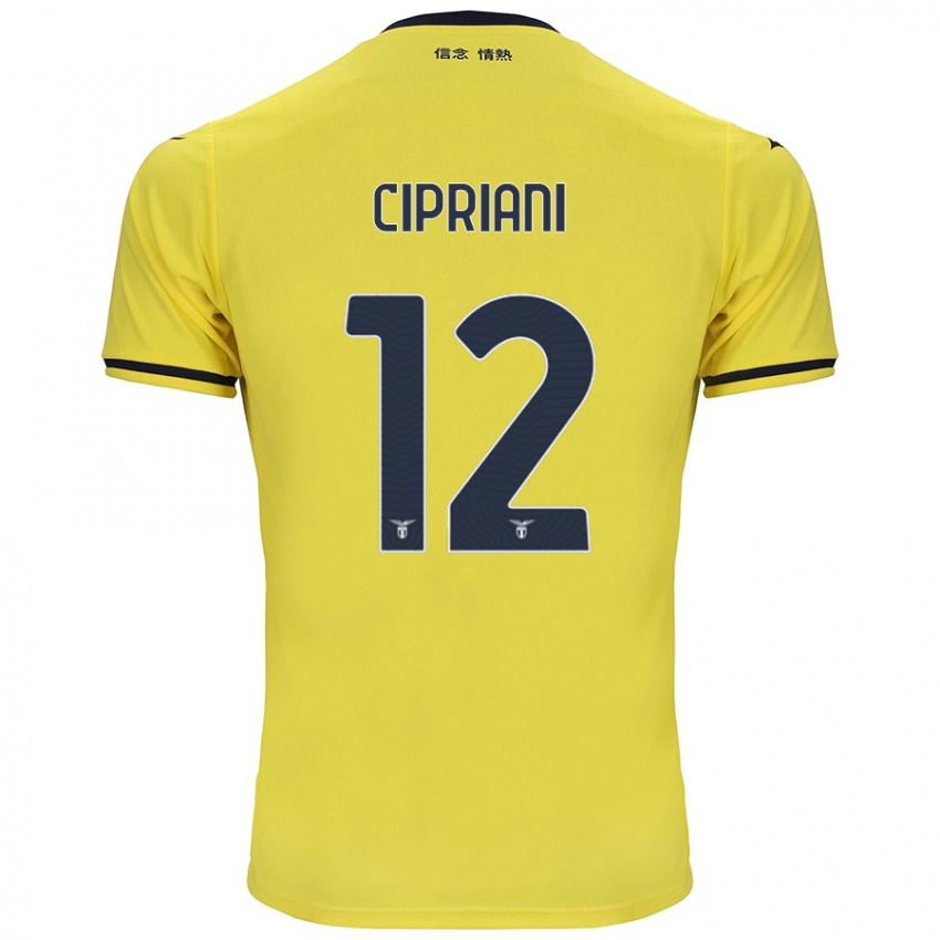 Niño Camiseta Alessio Cipriani #12 Amarillo 2ª Equipación 2024/25 La Camisa México