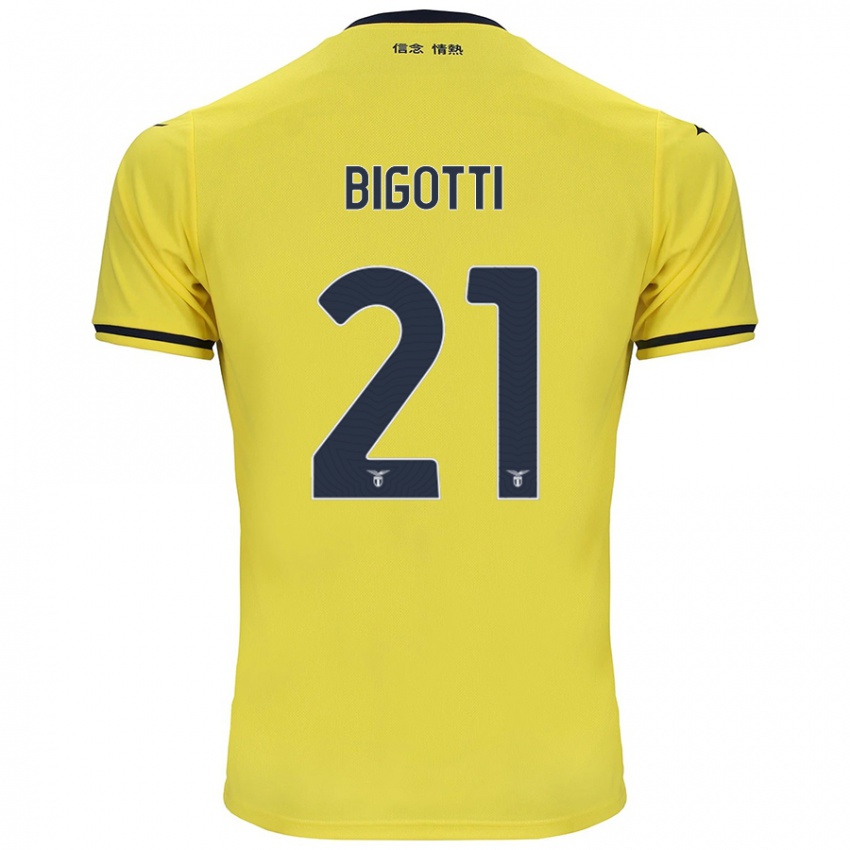 Niño Camiseta Massimo Bigotti #21 Amarillo 2ª Equipación 2024/25 La Camisa México