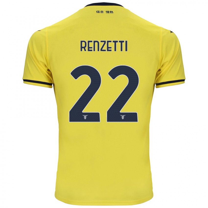 Niño Camiseta Davide Renzetti #22 Amarillo 2ª Equipación 2024/25 La Camisa México