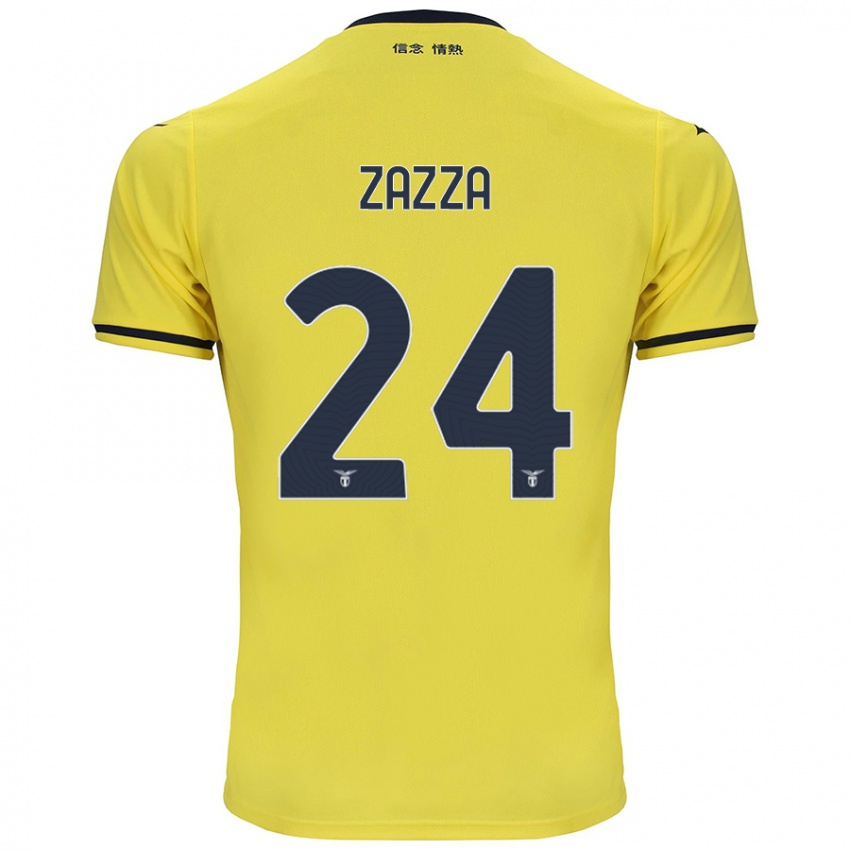 Niño Camiseta Matteo Zazza #24 Amarillo 2ª Equipación 2024/25 La Camisa México