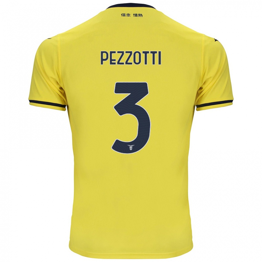 Niño Camiseta Arianna Pezzotti #3 Amarillo 2ª Equipación 2024/25 La Camisa México