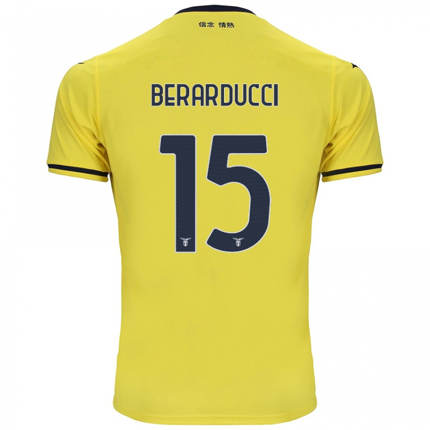 Niño Camiseta Martina Berarducci #15 Amarillo 2ª Equipación 2024/25 La Camisa México