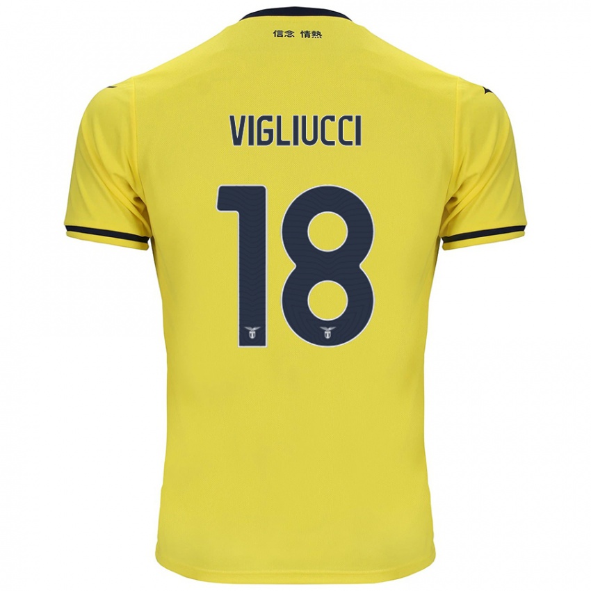 Niño Camiseta Chiara Vigliucci #18 Amarillo 2ª Equipación 2024/25 La Camisa México