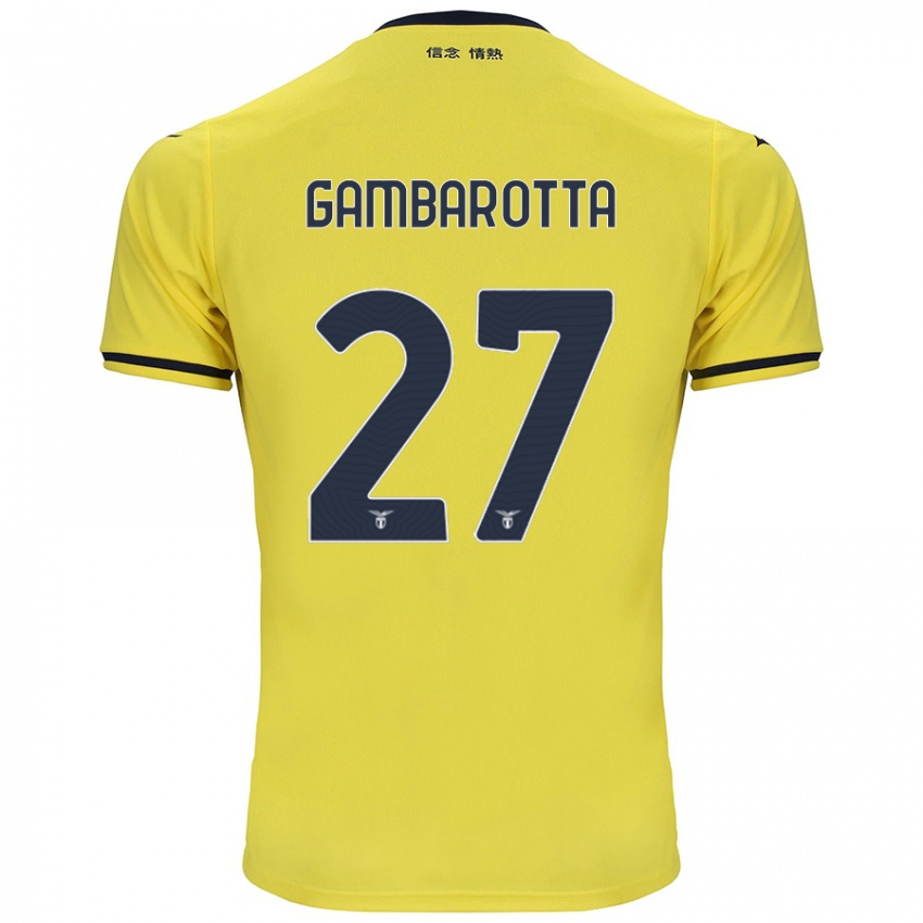 Niño Camiseta Margot Gambarotta #27 Amarillo 2ª Equipación 2024/25 La Camisa México