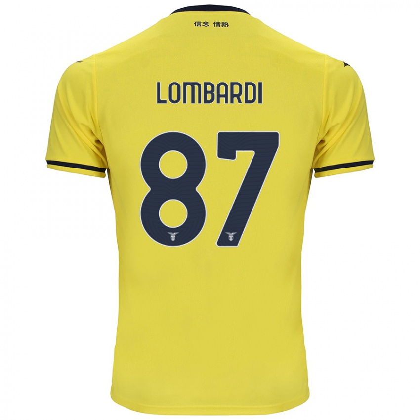 Niño Camiseta Cristiano Lombardi #87 Amarillo 2ª Equipación 2024/25 La Camisa México