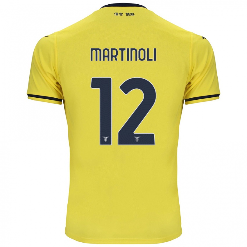 Niño Camiseta Elettra Martinoli #12 Amarillo 2ª Equipación 2024/25 La Camisa México